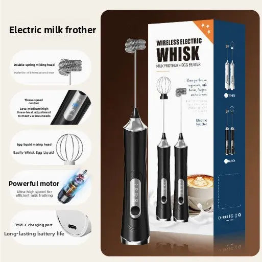 Household Handheld Egg Liquid Frother, Coffee Milk Frother, Electric Milk Mixer, Cream Whipper {{Product vendor}}